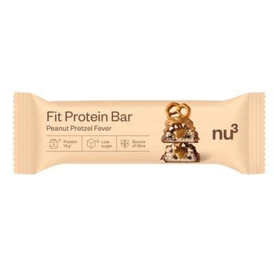 NU3 Barre Protéinée Cacahuète Bretzel - Fit Protein Bar Cacahuètes Bretzel, 55g