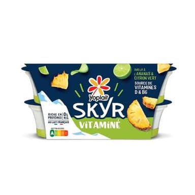 Yoplait Skyr sur lit d'ananas citron vert, 4x120g