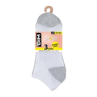 Dim Socquettes courtes Femme Sport x3, Taille 37/41