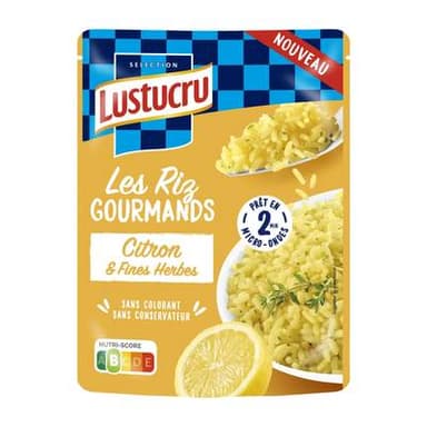 Lustucru Riz Express Citron aux fines herbes Micro-ondes, 220g
