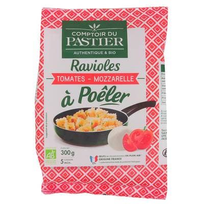 Comptoir Du Pastier Ravioles à Poêler, Tomates Mozzarelle Bio, 300g