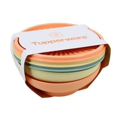 Tupperware Bols et ses couvercles, 3 pièces