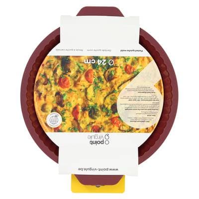 Point virgule Moule à quiche cannelé Marron, 24  cm