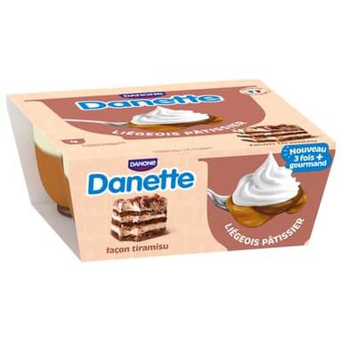Danette Crème dessert Tiramisu, 4x97g