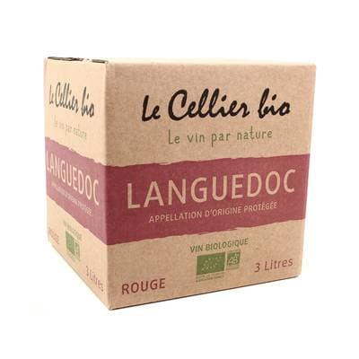 Languedoc rouge AOP Le Cellier Bio 14.5°, Bag in box 3L