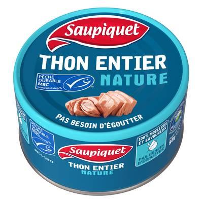 Saupiquet - Thon Entier Naturel MSC sans égouttage