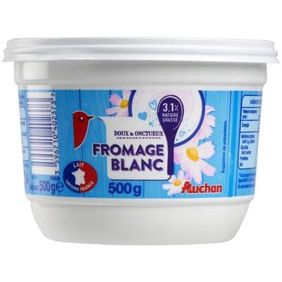 Auchan Fromage blanc 3.1%mg, 500g