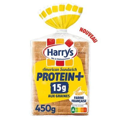 Harrys Protein+ Pain de Mie American Sandwich, 14 tranches - 450g