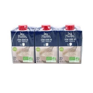 Lait Plaisirs Crème liquide Entière 30%mg Bio, 3x20cl
