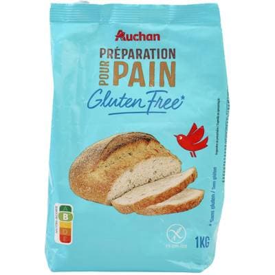 Auchan Préparation pour pain sans gluten, 1kg