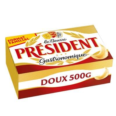 Président Beurre gastronomique tendre doux, 500g