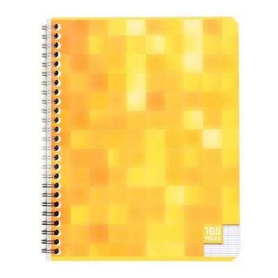 Auchan Cahier spirals 17x22cm grands carreaux, 100 pages 90g/m²