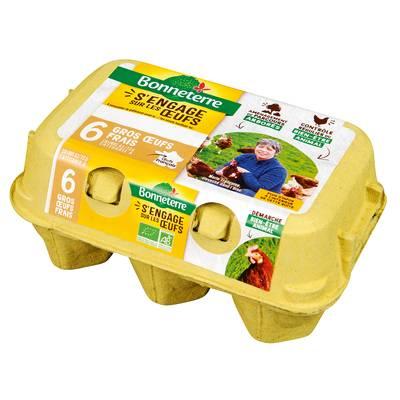 Bonneterre - Oeufs bio frais calibre gros