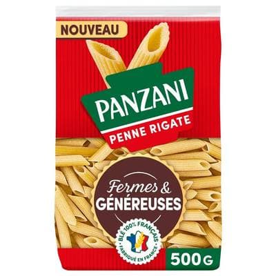 Panzani Pâtes Penne Rigate Fermes et généreuses premium, 500g