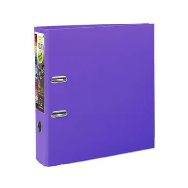 Exacompta Classeur levier violine pour feuilles 24,2 x 29,7 cm, Dos  80 mm