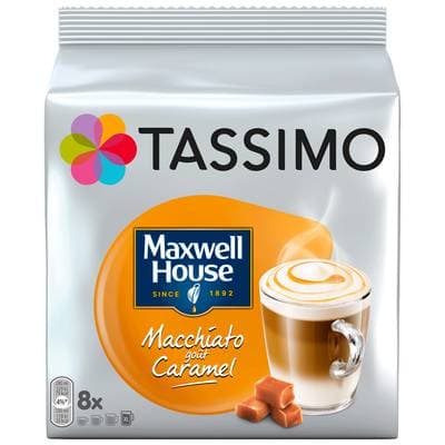 Tassimo Café dosettes Maxwell house latte macchiato caramel, 8 dosettes