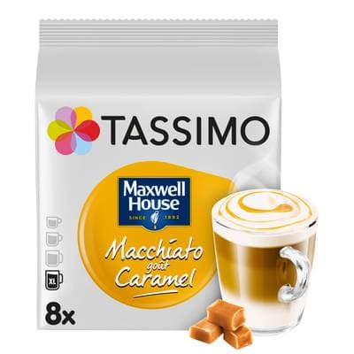 Tassimo Café dosettes Maxwell house latte macchiato caramel, 8 dosettes