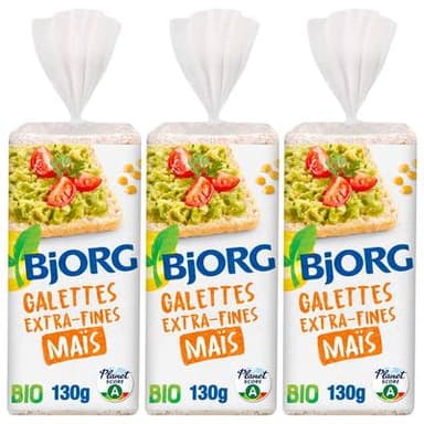 Bjorg Galettes de maïs extra fines Bio, Lot de 3x130g
