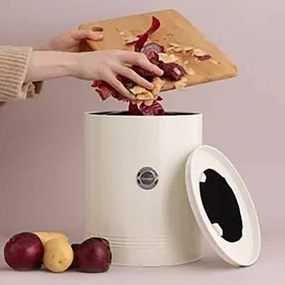 5010853285573 - Typhoon - Poubelle de table blanc cassé 5L 