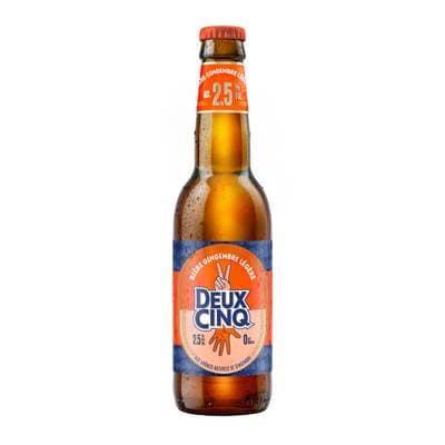 La Deux Cinq Bière aromatisée gingembre légère 2,5°, 33cl