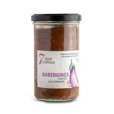 Sept Collines Sauce Aubergines confites à la coriandre - Conserverie Artisanale, 240g