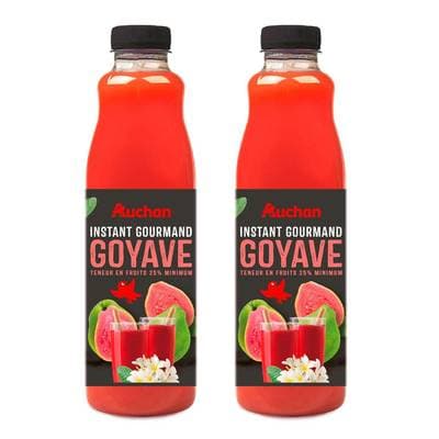 Auchan Nectar de goyave, Lot de 2x1L