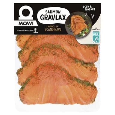 Mowi Saumon Gravlax, 4 tranches
