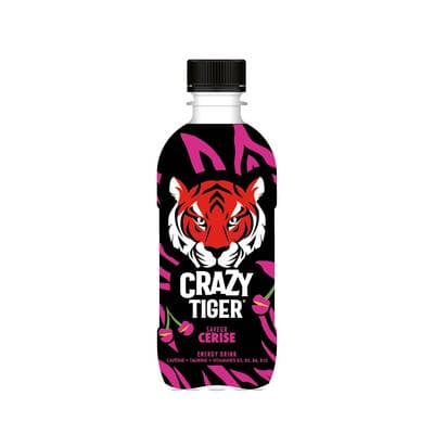 Crazy Tiger Boisson énergisante saveur cerise, 35cl