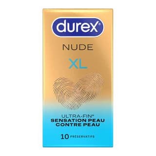 Durex Préservatifs taille XL ultra fins nude, 10 pièces