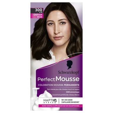 Perfect Mousse Coloration Mousse Permanente châtain 500, 92,5ml