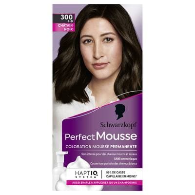 Perfect Mousse Coloration Mousse Permanente châtain 500, 92,5ml