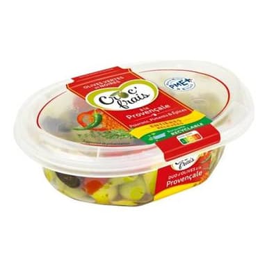 Croc'Frais Olives à la Provençale Poivron et Piment, 250g