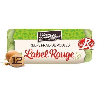 La Nouvelle Agriculture Oeufs plein air Label Rouge, 12 oeufs