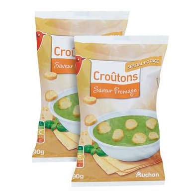Auchan Croûtons saveur fromage, 2x90g