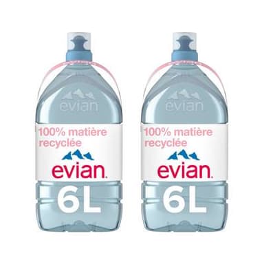Evian Eau minérale naturelle, Lot de 2x6L