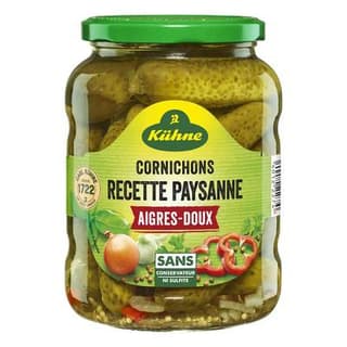 Kühne Cornichons aigres-doux recette paysanne, 360g