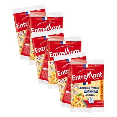 Entremont Emmental Français Râpé, Lot de 3 - 3x70g