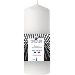 Ambiances Devineau Bougie cylindrique blanche, 70 h