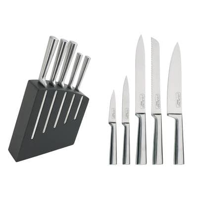 3219330185074 - Pradel - Bloc noir + 5 couteaux de cuisine KIMONO