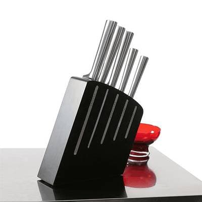 3219330185074 - Pradel - Bloc noir + 5 couteaux de cuisine KIMONO