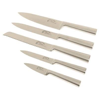 3219330185074 - Pradel - Bloc noir + 5 couteaux de cuisine KIMONO