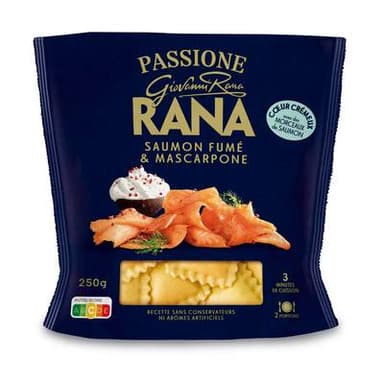 Giovanni Rana Raviolis Frais Saumon Fumé & Mascarpone, 250g