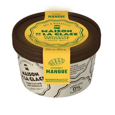 Maison de la Glace Sorbet plein fruit mangue, 400g