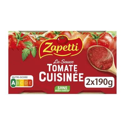 Zapetti Sauce Tomate Cuisinée, 2x190g