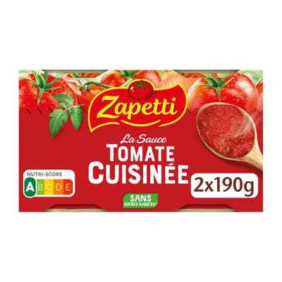Zapetti Sauce Tomate Cuisinée, 2x190g