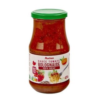 Auchan Sauce bolognaise origine France en bocal, 420g