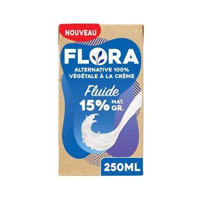 Flora Alternative végétale à la crème fluide 15%mg, 250ml