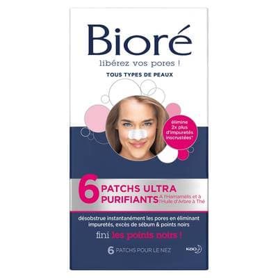 Bioré Patchs ultra purifiants pour le nez, 6  pièces