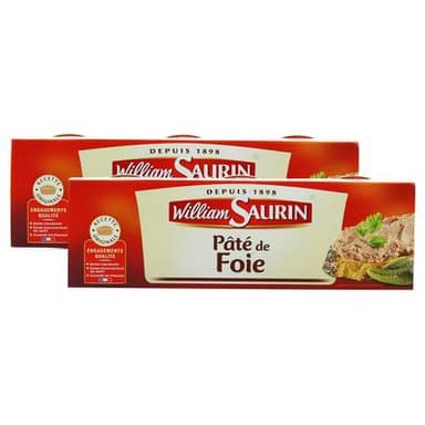 William Saurin Pâté de foie, Lot de 2 -3x78g