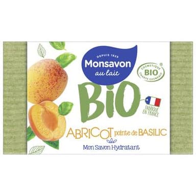 Monsavon Savon Abricot & Basilic Bio, 100g